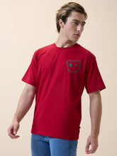 Status Quo Men's Printed Round Neck Half Sleeves Oversized T-shirt